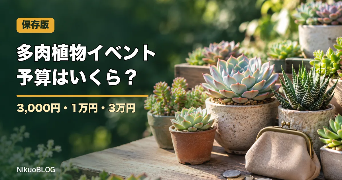 多肉植物イベントの予算 3,000円・1万円・3万円で買えるもの
