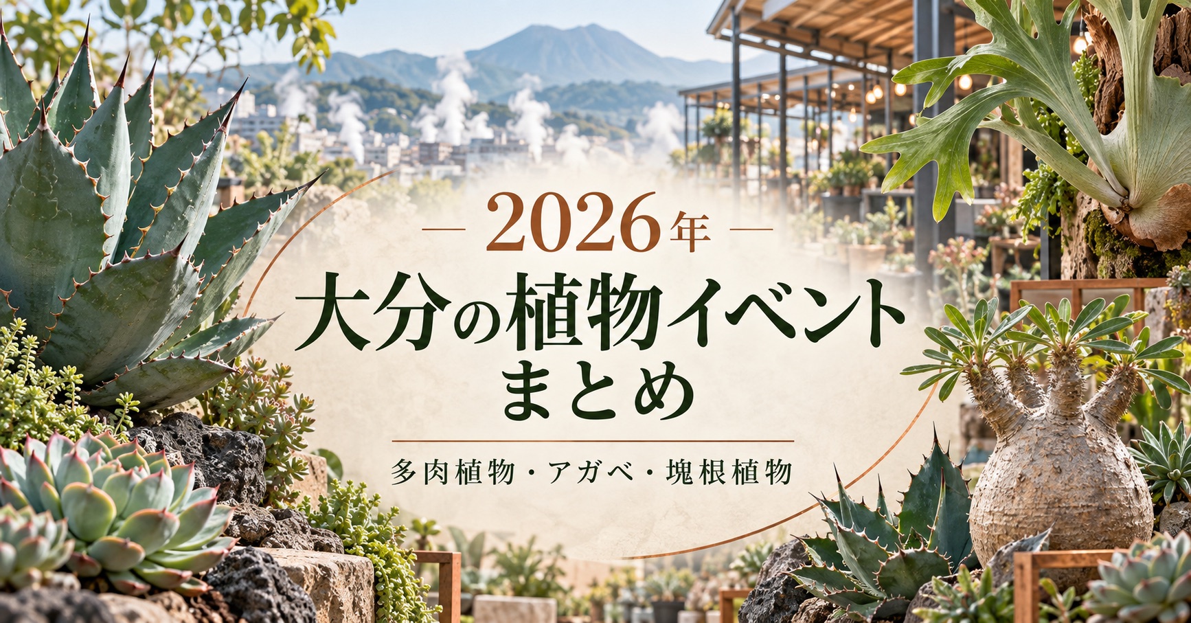 2026年 大分の植物イベントまとめ 多肉植物・アガベ・塊根植物